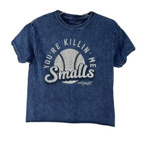 Sandlot T-Shirt Killing Me Smalls Retro Blue Short Sleeve Stonewash Size Small